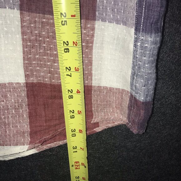 Rodd & Gunn Short Sleeve Button Up Shirt Men's Medium 100% Linen Red White Blue - Picture 9 of 9